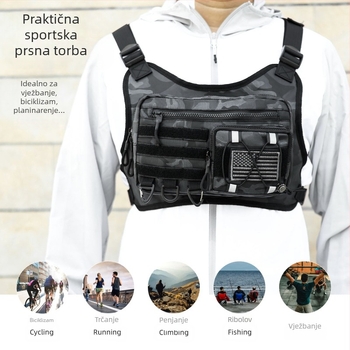 Prekogranični sportski taktički prsluk, torba za prsa, vanjska sportska torba za prsa, jahanje, podesivi prsluk za pneumotoraks, prsluk za vanjsku upotrebu