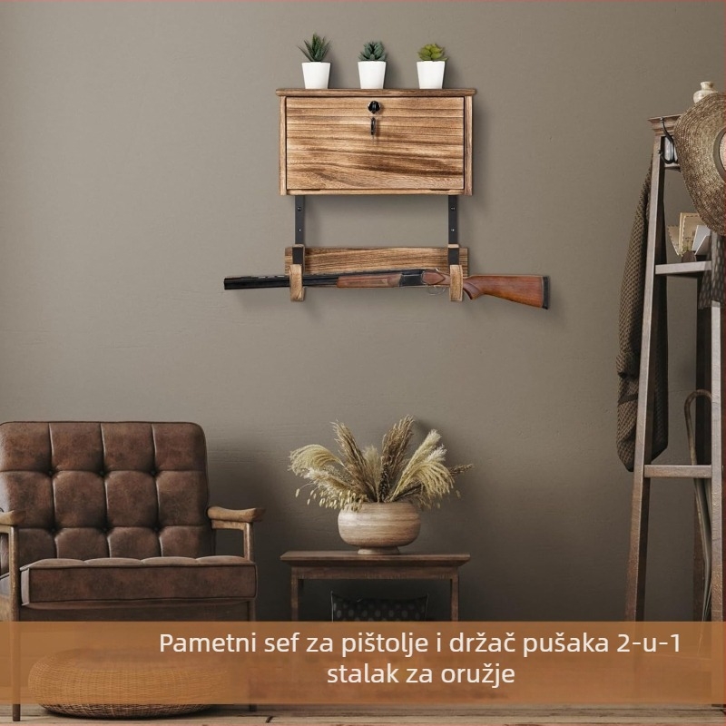 Prekogranični drveni stalak za puške, drveni stalak za puške, unutarnji zidni stalak za izlaganje pušaka, drveni stalak za oružje
