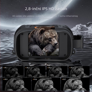 Novi 4K dalekozor s noćnim vidom u boji za slabu svjetlost, veliki zaslon, ultra-visoke razlučivosti, infracrveni vanjski digitalni teleskop za noćni vid