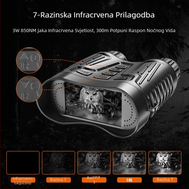 Tvornička izravna prodaja Novi 4K uređaj za noćno gledanje visoke rezolucije za fotografije i video digitalni dalekozor Vanjski infracrveni teleskop za noćno gledanje