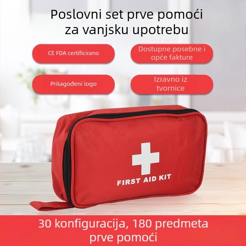 Prekogranični izvoz 30 vrsta kompleta prve pomoći od 194 komponente, kompleta prve pomoći za vanjsku upotrebu, kompleta prve pomoći za obiteljske hitne slučajeve