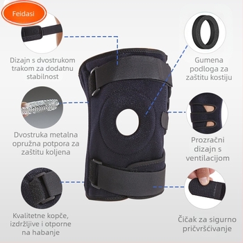 Veliki sportski štitnici za koljena, ljetni kompresijski pojas od silikonske opruge, podesivi pojas za planinarenje, zaštitu patele od masnog tkiva za koljeno