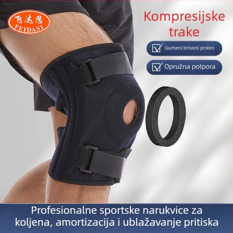 Veliki sportski štitnici za koljena, ljetni kompresijski pojas od silikonske opruge, podesivi pojas za planinarenje, zaštitu patele od masnog tkiva za koljeno