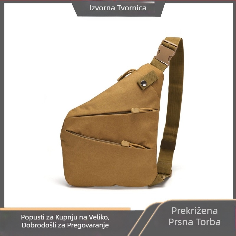 Uska torba za jedno rame, muška torba za prsa preko tijela, višenamjenska taktička kozmetička torba, torba za slobodno vrijeme i sport, torba oko struka