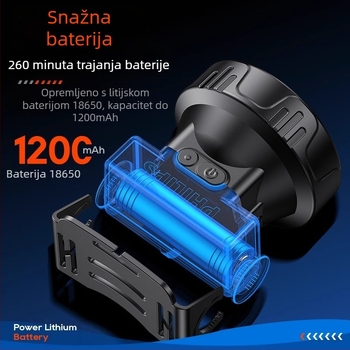 Philips senzorska svjetiljka za glavu, super svijetla, za ribolov na otvorenom, posebna svjetiljka za montažu na glavu, snažno svjetlo, ultra dugi vijek trajanja baterije, punjiva svjetiljka
