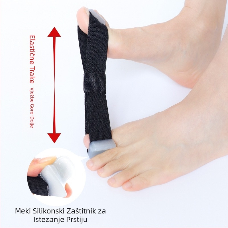 Prekogranična jednostrana ortoza za palac valgus može se nositi danju i noću s preklapajućim pojasom za zatezanje kostiju velikog stopala koji separira prste