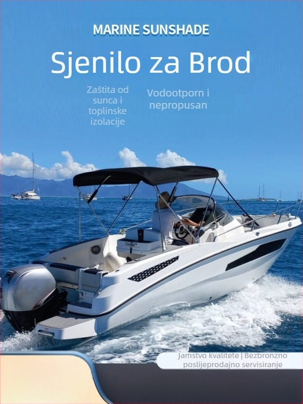 Tenda za kajak, jahtu, brod za razgledavanje, ribarski brod, nadstrešnica za jurišni brod, sklopiva, prijenosna navlaka za kišu od 600D Oxford tkanine
