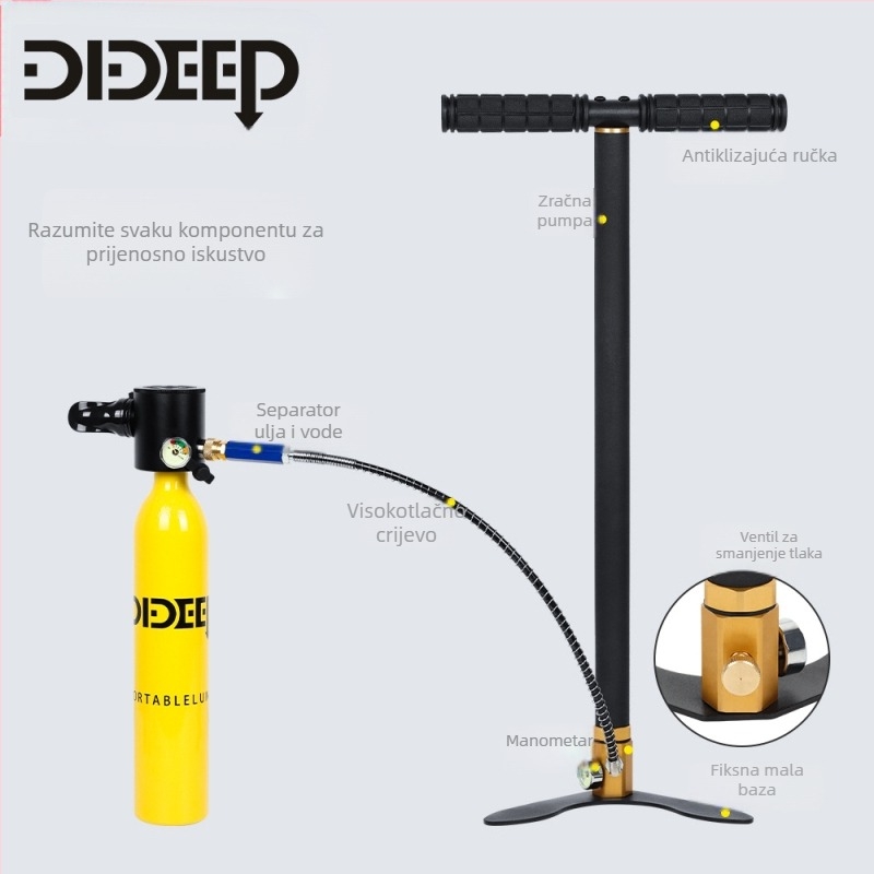 DIDEEP visokotlačna pumpa od nehrđajućeg čelika 30MPA 4500psi 40MPA 6000psi trostupanjska ručna