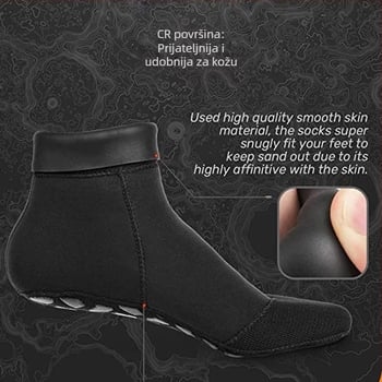 Čarape protiv klizanja, navlake za cipele za ronjenje, neoprenske, univerzalna oprema Four Seasons, čarape za plivanje i ronjenje, čarape za plažu s maskom i disalicom