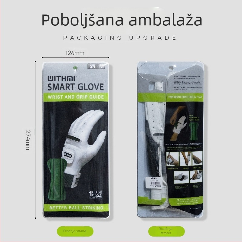 Rukavice za vježbanje golfa od indonezijske janjeće kože, pribor za vježbanje s hvatištem za zamah, ventilacija, oprema za golf za muškarce u zatvorenom prostoru