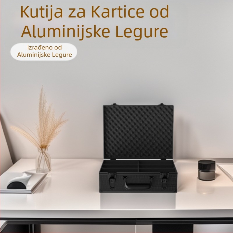 Set kutija s karticama od aluminijske legure, kutija za alat, ocjena za pohranu, zaštita za kartice Game King, Amazon, prikladno za prtljagu od 35 pt