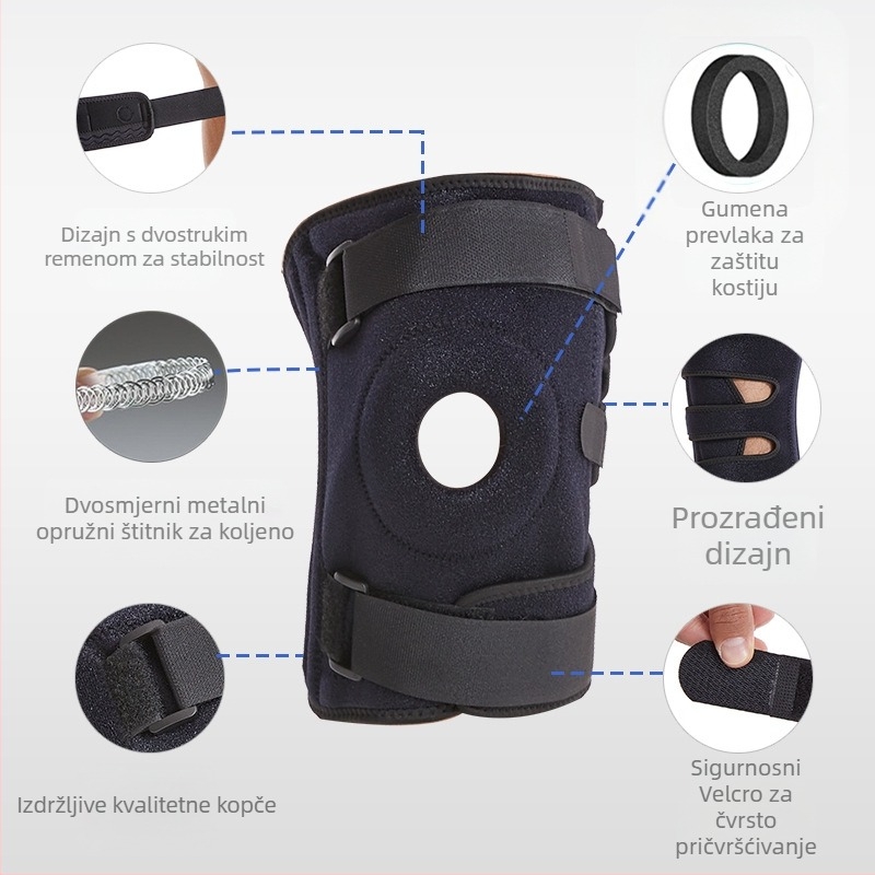 Amazon Plus Size Sports Koljena Štitnici Remen Kompresijski Silikonski Opružni Podesivi Planinarski Koljena Štitnici Patela Zaštitna Navlaka