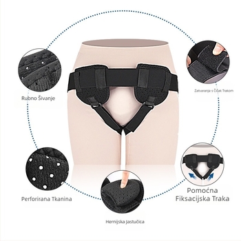 Prekogranični pomični pojas za herniju, ingvinalna potpora, jednostruki i dvostruki pojas za herniju, pomoćno podešavanje, fiksacija hernije, pojas za njegu protiv davljenja