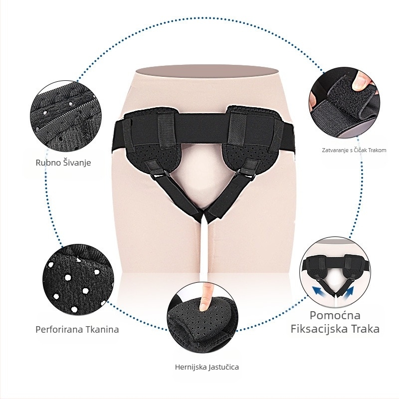 Prekogranični pomični pojas za herniju, ingvinalna potpora, jednostruki i dvostruki pojas za herniju, pomoćno podešavanje, fiksacija hernije, pojas za njegu protiv davljenja
