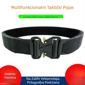Višenamjenski taktički pojas, vanjski Molle pojas za trening i dužnost, dvoslojni pojas od legure s kopčom za brzo otpuštanje