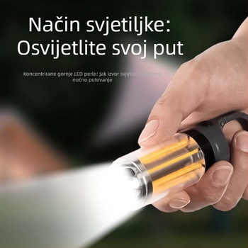 Nova prijenosna višenamjenska kamperska svjetiljka s dvostrukim izvorom svjetla, dva u jednom, svjetiljka, vanjska atmosfera, šatorska svjetiljka za kampiranje