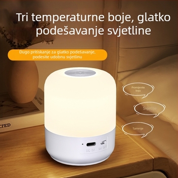 Nova kamperska lampa, noćno svjetlo s dodirnim prekidačem i kukom, tri izvora svjetlosti, bezstupanjsko zatamnjivanje, kamperska lampa, vanjska lampa za šator