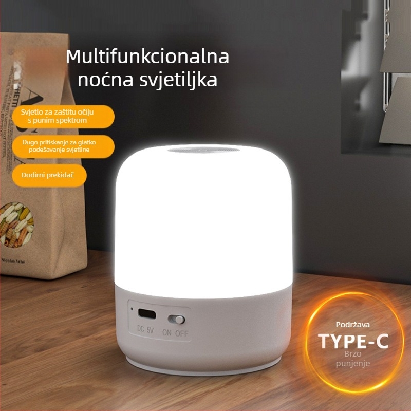 Nova kamperska lampa, noćno svjetlo s dodirnim prekidačem i kukom, tri izvora svjetlosti, bezstupanjsko zatamnjivanje, kamperska lampa, vanjska lampa za šator