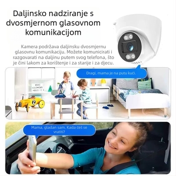 Moćna Wifi bežična kupolasta kamera HD pametna dvostruka svjetlosna kartica za snimanje bežične nadzorne kamere