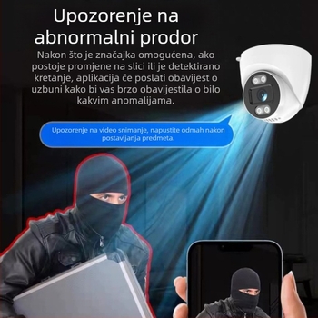 Moćna Wifi bežična kupolasta kamera HD pametna dvostruka svjetlosna kartica za snimanje bežične nadzorne kamere