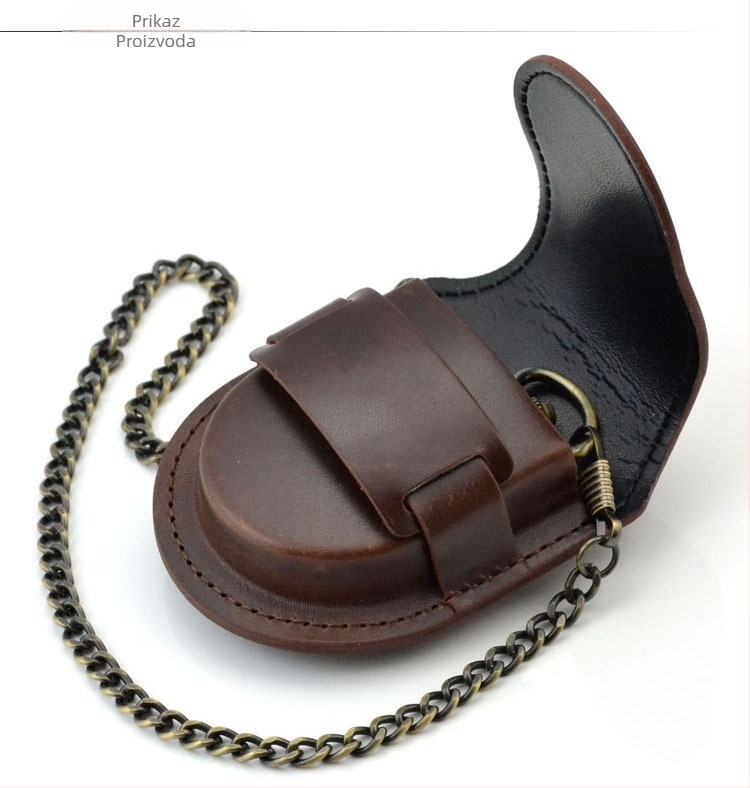 Veleprodaja vintage traper kožna futrola za džepni sat struk kvarcni mehanički muški ženski antikni poklon futrola za sat