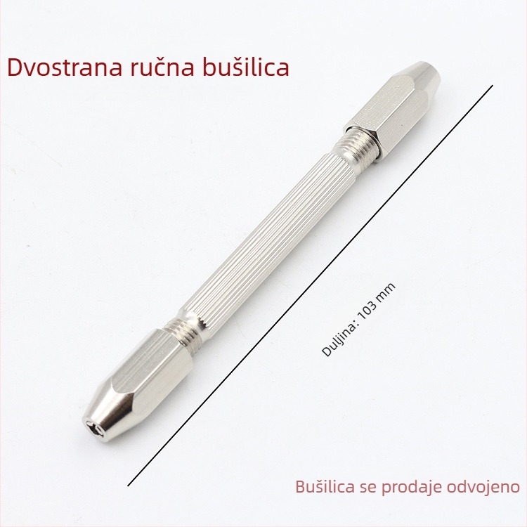 Ručna bušilica s dvije glave, ručna bušilica od oraha, Amber model, maslinasta jezgra, razvrtač, ručna spiralna bušilica