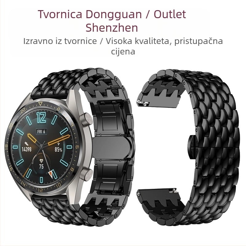 Za Samsung gearS3/galaxywatch 46mm/Huawei GT2e Glory Watch metalni remen s uzorkom zmaja