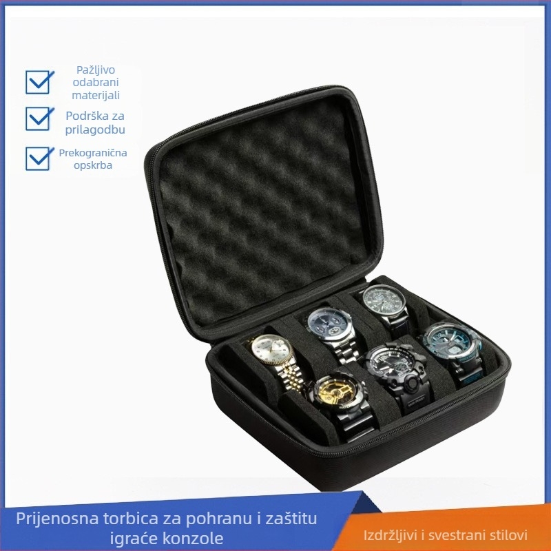 Eva putna prijenosna torba za pohranu satova, 6 utora za kartice, otporna na udarce, zaštita od pada i pritiska, prijenosna poklon torba