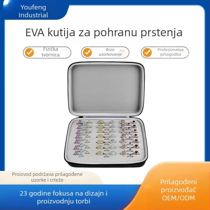 Proizvođač EVA kutija za pohranu prstenja za nakit, prstenje, naušnice, broš, manžeta, kutija za izlaganje, vrećica za pohranu nakita od EVA