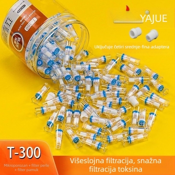 Držač za cigarete Yajue T-300 za jednokratnu upotrebu s trostrukim filterom dolazi sa srednjim i finim pretvaračem za pročišćavanje dima i filterom za muško zdravlje