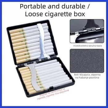 Veleprodaja ultra tankih kreativnih prijenosnih kutija za cigarete, pakiranje od 20 komada, ABS materijal, personalizirane muške matirane kutije za cigarete u rasutom stanju