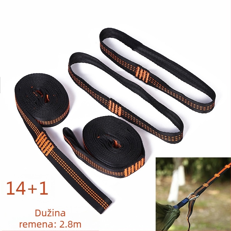 Na zalihi veleprodaja 15 prstenasti pojas za drvo swing pojas narančaste trake za viseću ljuljačku poliesterske trake za jogu trake za viseću ljuljačku