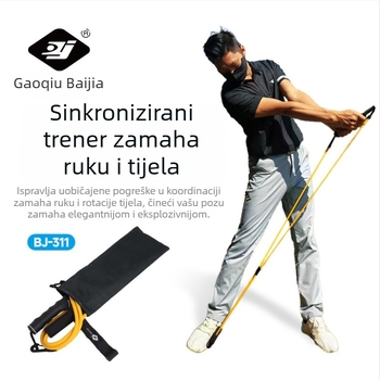 Parknshop Golf uređaj za vježbanje sinkronizacije zamaha rukama i rotacije tijela, prijenosni uređaj za vježbanje zamaha i poboljšanje