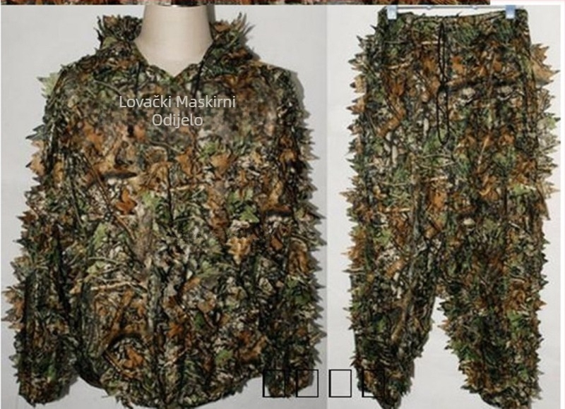 3D odjeća za klima uređaje, bionička kamuflaža s lišćem, vanjska kamuflaža u stilu plašta, šumski rat, spojena taktička, višenamjenska i lagana
