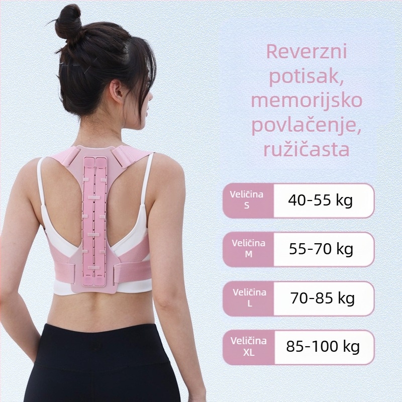 Prekogranični novi pojas za korekciju grbavog položaja za odrasle i muškarce, držanje protiv sjedenja, pojas za korekciju držanja za otvaranje prsa i ramena, korektor leđa