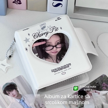 Ins Little Red Riding Book Isti stil Love Bow Single Palace Card Book 3-inčni album za pohranu kartica Faroff Star Chasing