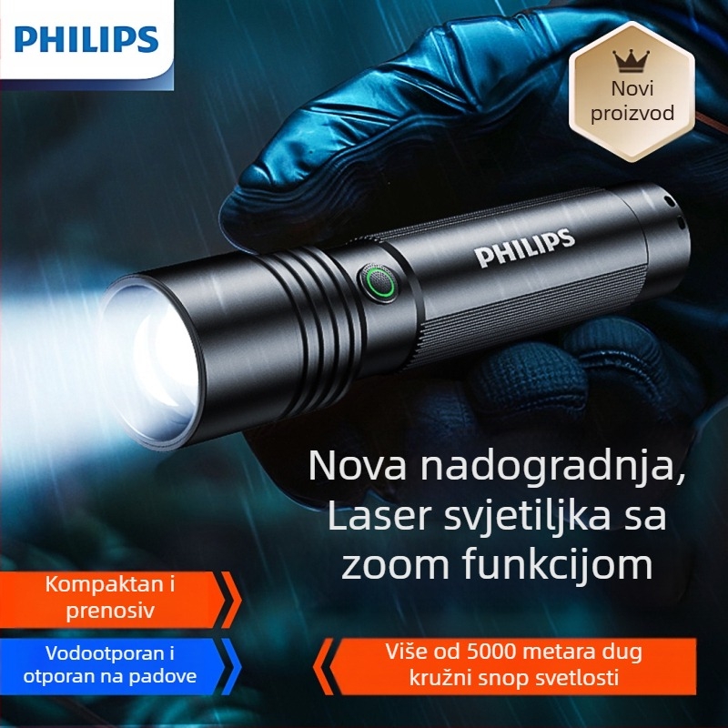 Philips svjetiljka Zoom Super Bright Type-C punjenje za kućanstvo, mala vanjska svjetiljka za kampiranje, hitne slučajeve SFL2146