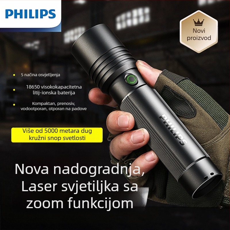 Philips svjetiljka Zoom Super Bright Type-C punjenje za kućanstvo, mala vanjska svjetiljka za kampiranje, hitne slučajeve SFL2146