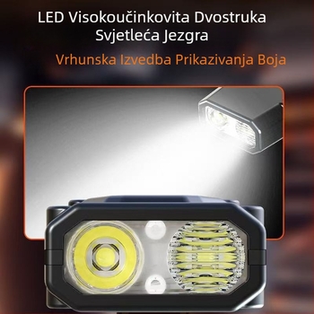 Nova taktička svjetiljka s kopčom za struk, tri izvora svjetla, kamperska svjetiljka za samoobranu, mini ultra tanka prijenosna vanjska svjetiljka