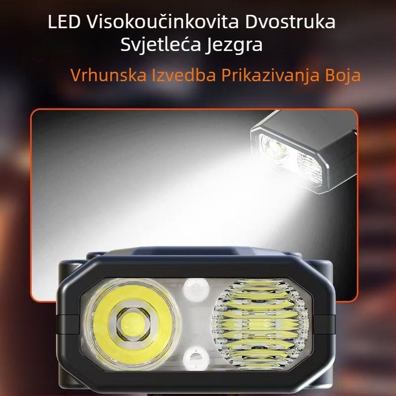 Nova taktička svjetiljka s kopčom za struk, tri izvora svjetla, kamperska svjetiljka za samoobranu, mini ultra tanka prijenosna vanjska svjetiljka