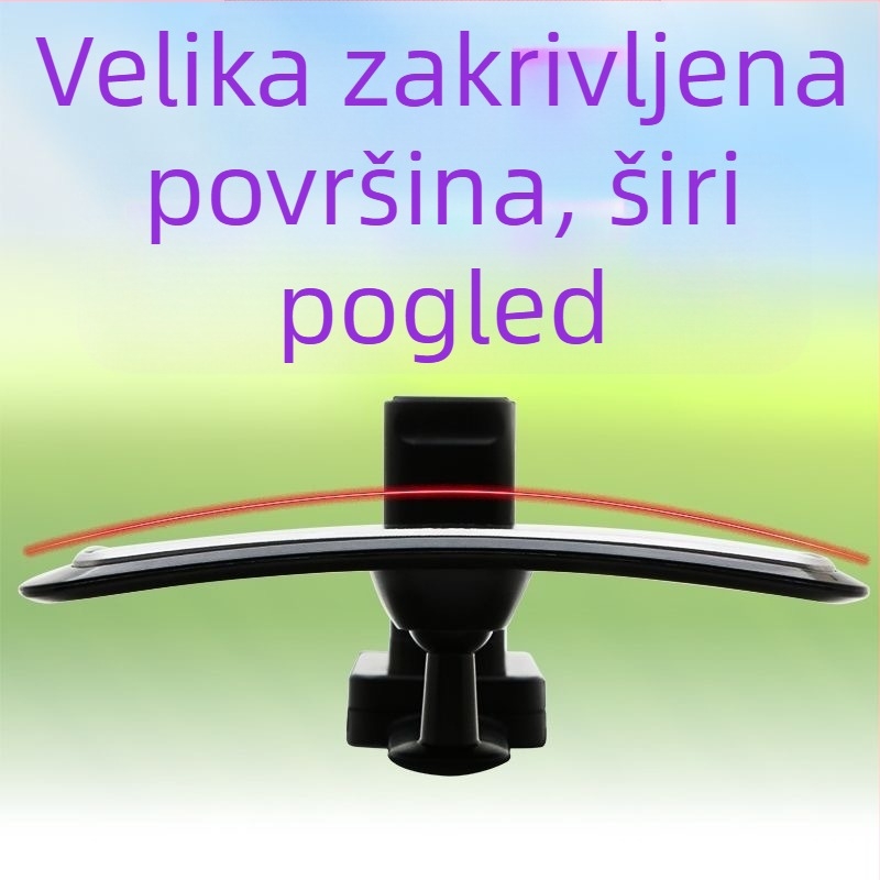 Automobilski retrovizor, unutarnji reflektor, veliko vidno polje, visokorazlučivo širokokutno zakrivljeno ogledalo, ogledalo za promatranje beba, podesivo