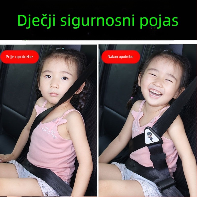 Držač za podešavanje sigurnosnog pojasa za djecu u automobilu, zaštitnik protiv davljenja, pomoćni graničnik pojasa za ramena za bebe