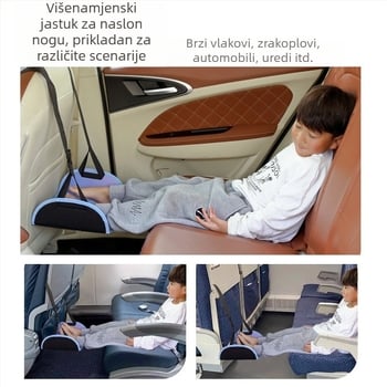 Oslonac za noge na stražnjem sjedalu automobila, dijete, odrasla osoba, odmor na duge relacije, pedala, putovanje, autonomni automobil, poslovni odmor, artefakt