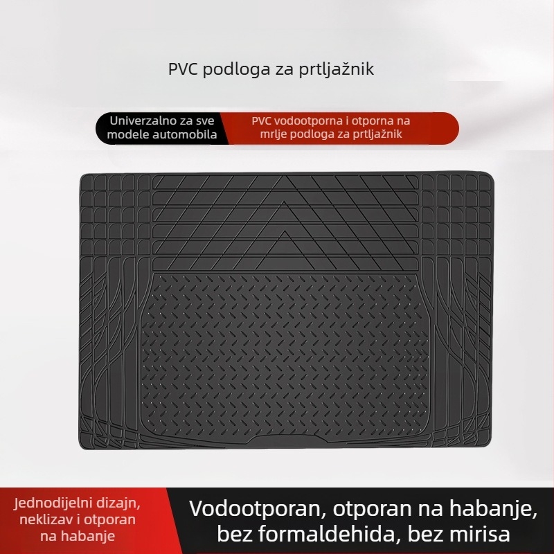Prostirka za prtljažnik automobila, potpuno zatvorena prostirka za prtljažnik, može se rezati, PVC univerzalna prostirka, vodootporna, jednostavna za čišćenje