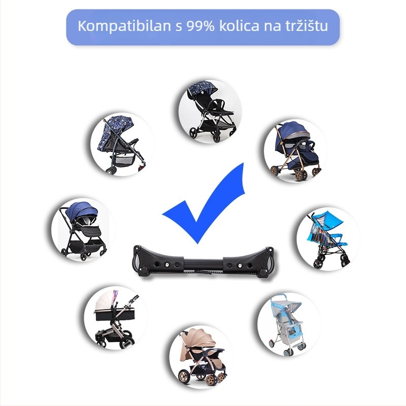 Priključak za kolica za blizance, trojke, četvorke, univerzalni priključak za kolica veleprodaja