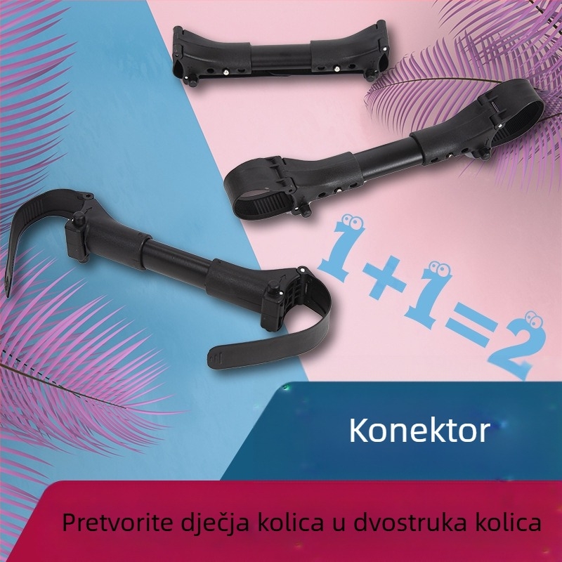 Priključak za kolica za blizance, trojke, četvorke, univerzalni priključak za kolica veleprodaja