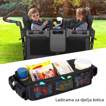 Poslužavnik za dječja kolica Wonderfold luksuzni četverokotačni blagovaonski tanjur za karavan za djecu na zalihi