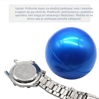 Gumena kuglica za otvaranje satova, alat za popravak satova, rotirajući stražnji poklopac, otvarač satova, gumena kuglica, bešavni poklopac za sat