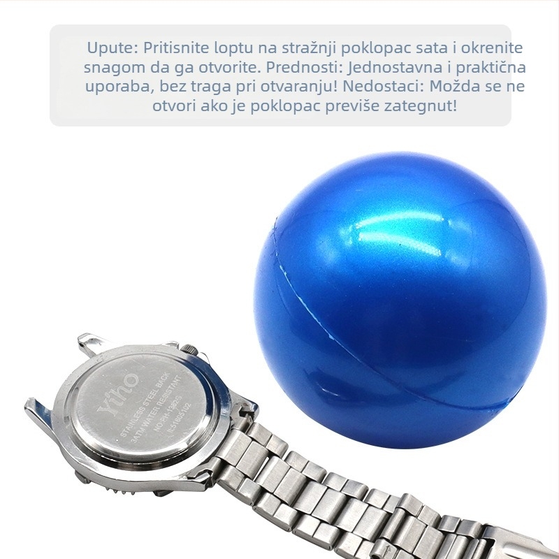 Gumena kuglica za otvaranje satova, alat za popravak satova, rotirajući stražnji poklopac, otvarač satova, gumena kuglica, bešavni poklopac za sat