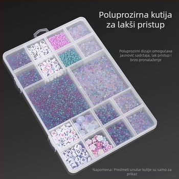 Kutija za pohranu nakita s 18 mrežastim priborom, kutija za elektroničke dijelove, kutija za klasifikaciju vijaka, kutija za pohranu malih perli